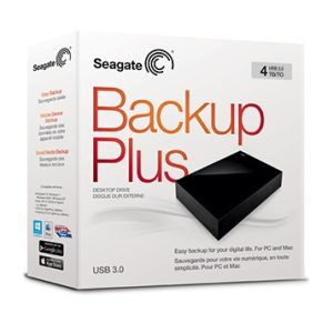 EXTERNAL HARDDRIVE 4TB SEAGATE BACK UP PLUS USB