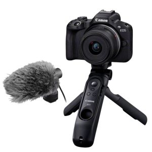 CANON EOSR50+RFS18-45MM+MICROPHONE+TRIPOD+HG100TBR