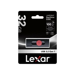 FLASH DRIVE 32GB 3.2GEN1 DUALDRIVE D300